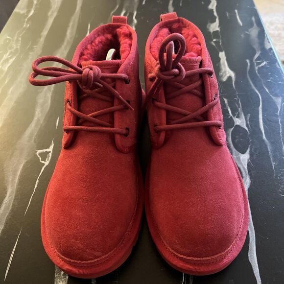 UGG Neumel Red Chukka Mens Size US 8, EU 41 Ankle Boots Suede Lace Up - Picture 5 of 15